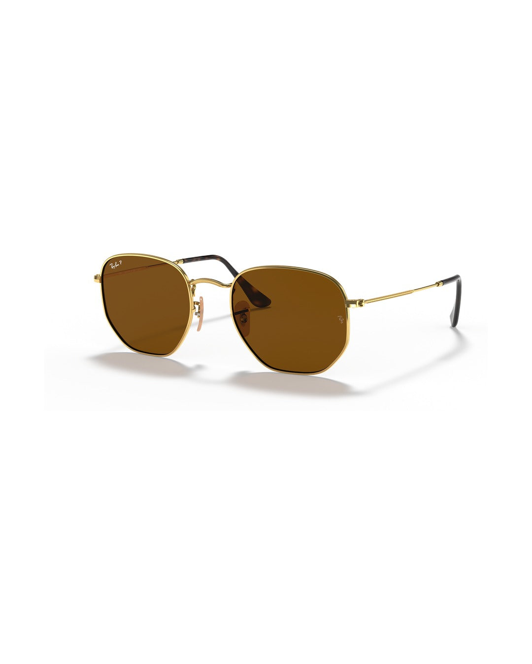 ray-ban-hexagonal-sunglasses-arista-gold-brown-polarised-1