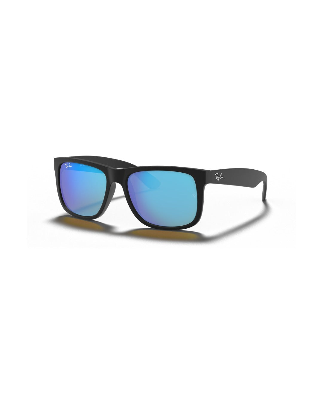 ray-ban-justin-sunglasses-rubber-black-blue-mirror-1